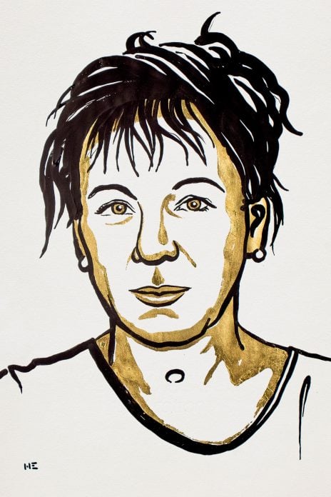 Olga Tokarczuk, Ilustracja: Niklas Elmehed. &copy; Nobel Media
