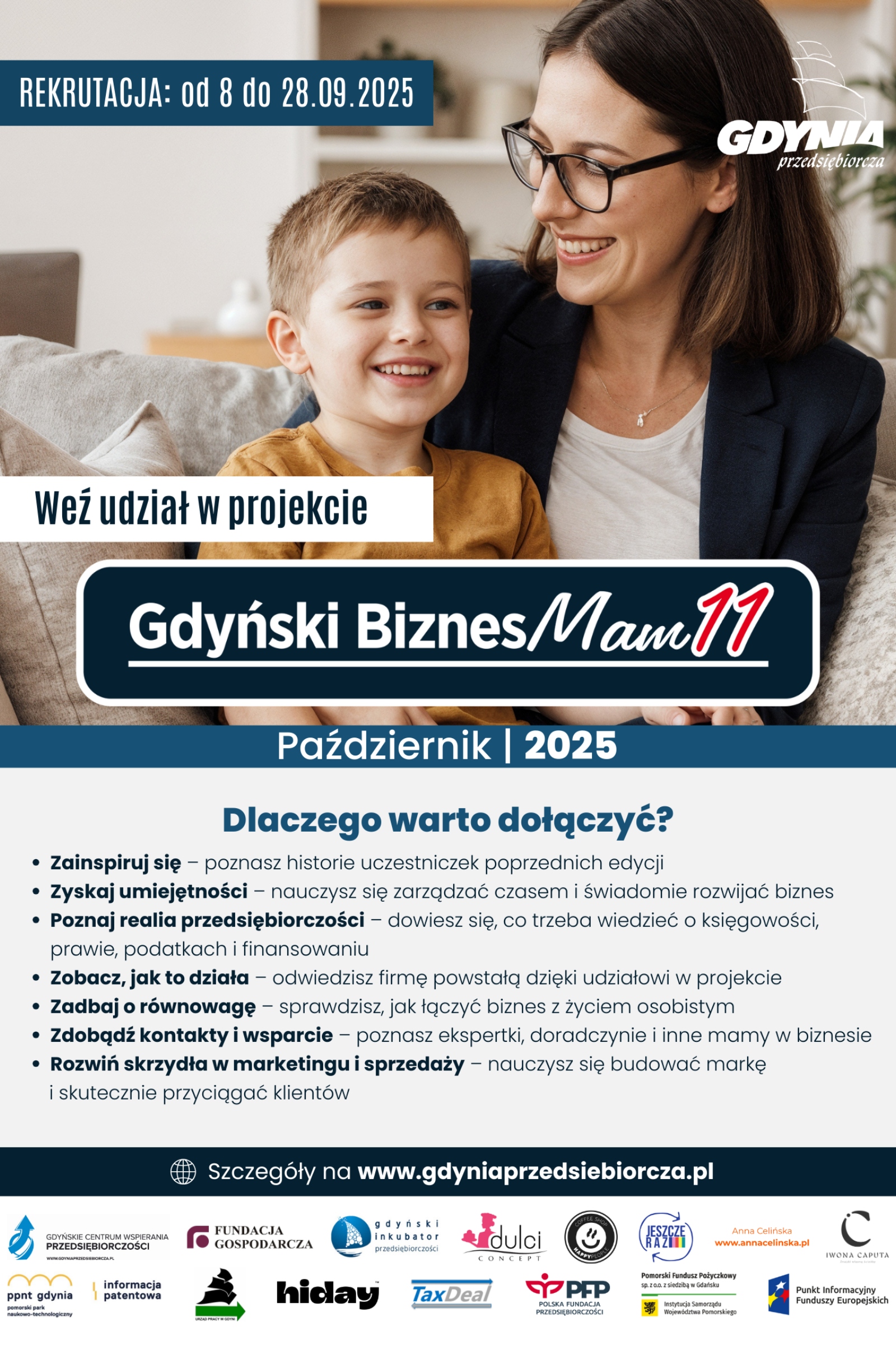 Plakat promujący 11. edycję projektu &bdquo;Gdyński BiznesMam&rdquo; (mat. prasowe)