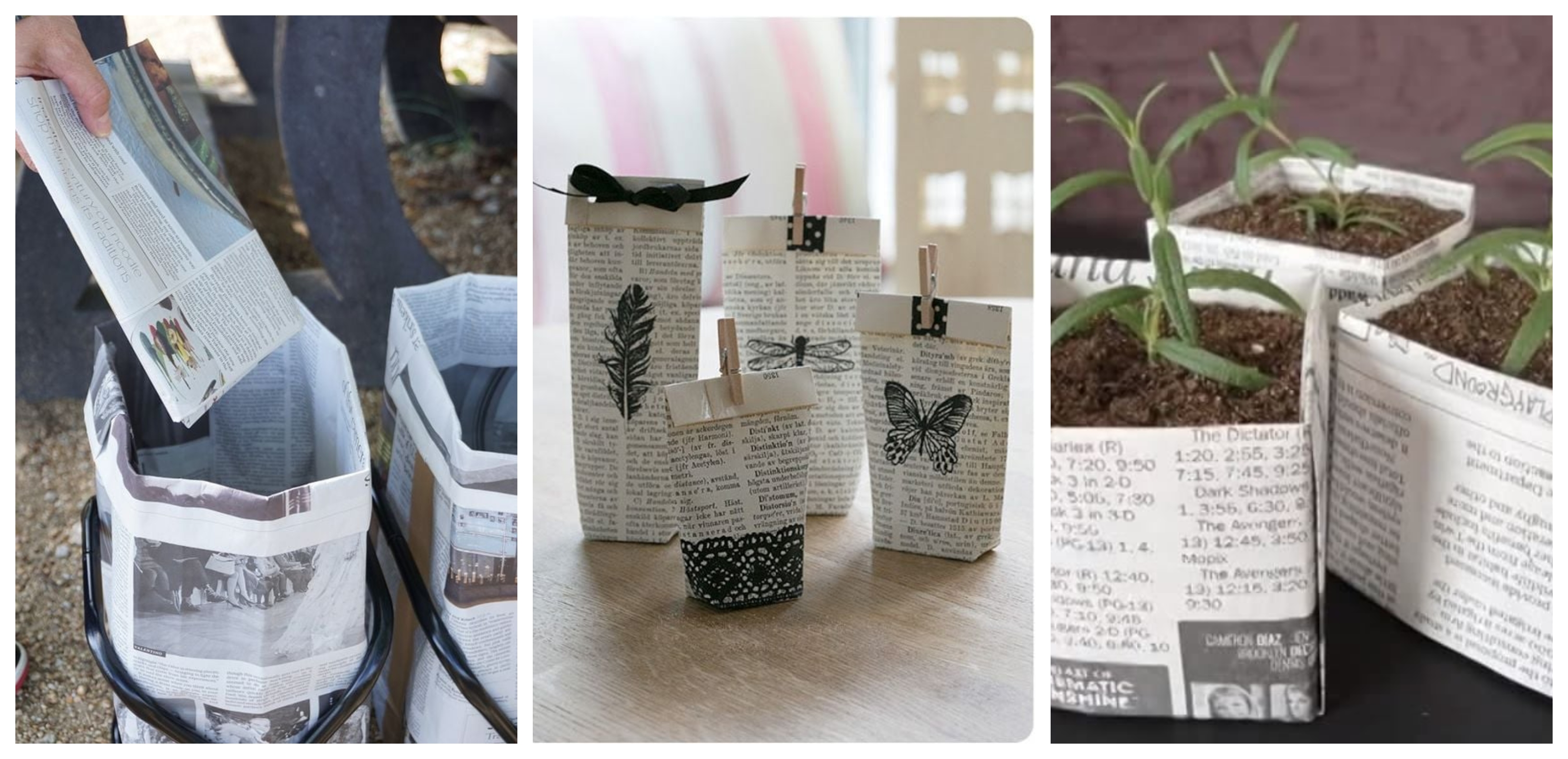 Wyroby z gazet Olgi Obst, fot. Olga Obst