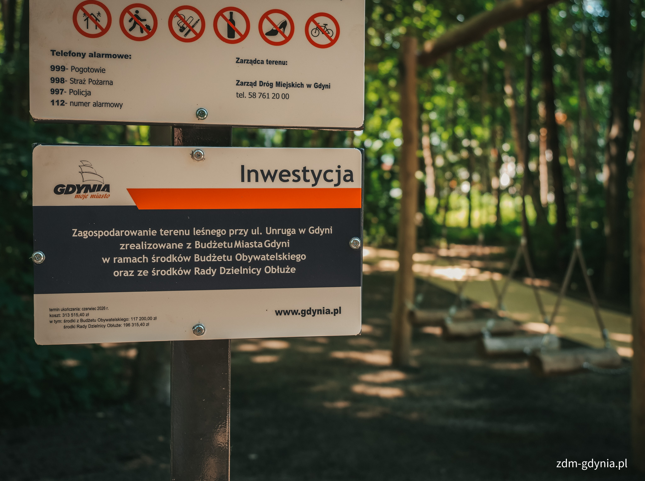 Tablica informacyjna (fot. Marcin Mielewski, Zarząd Dr&oacute;g Miejskich)