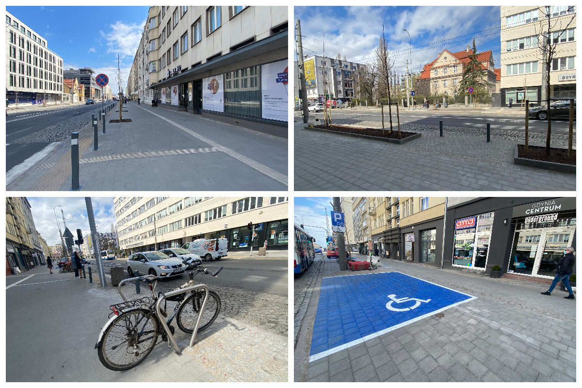 Nowe chodniki, zieleń i infrastruktura rowerowa na ul. 10 Lutego // fot.ZDiZ