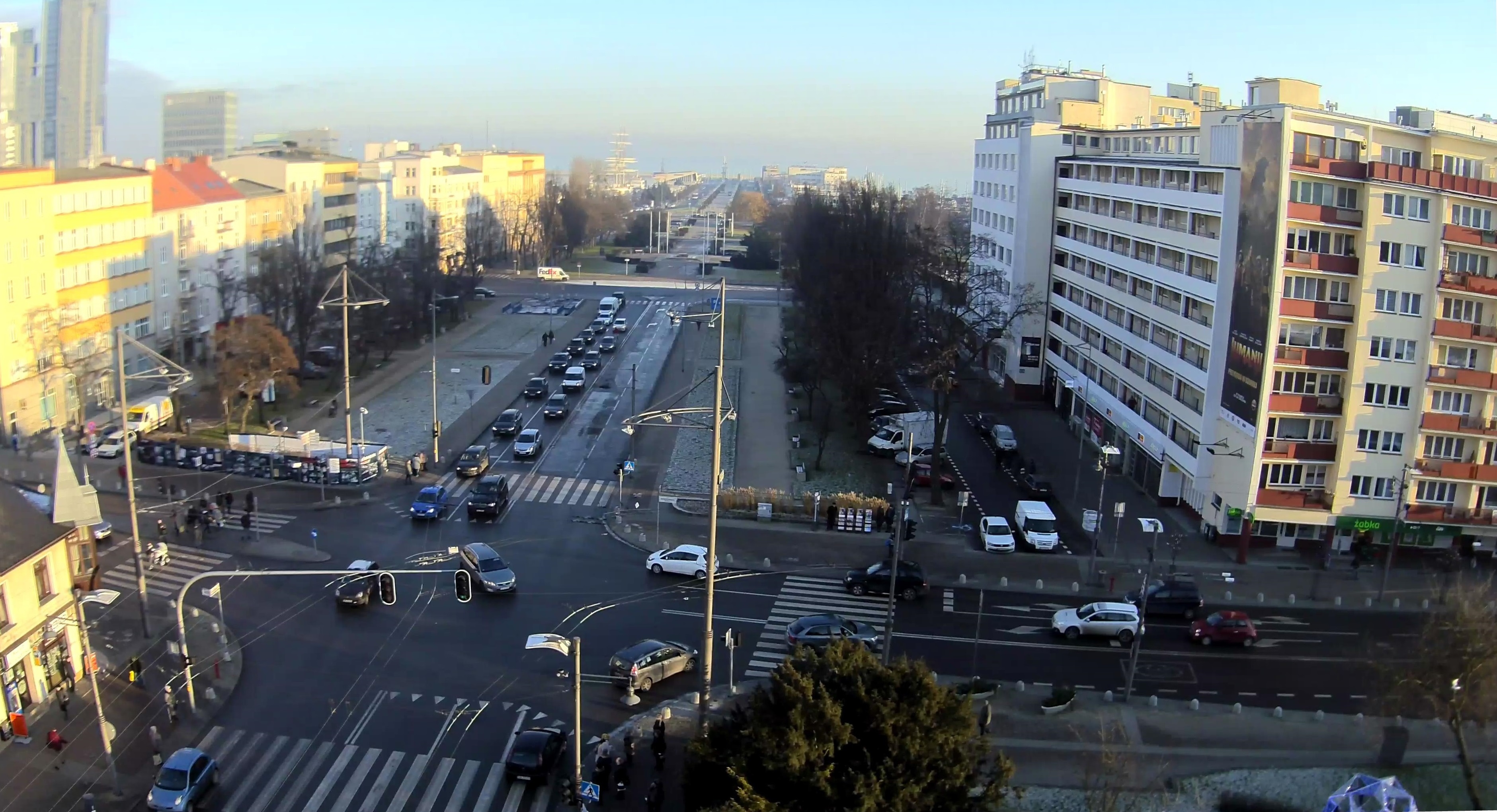 Obraz z kamery zainstalowanej na dachu Infoboxu.