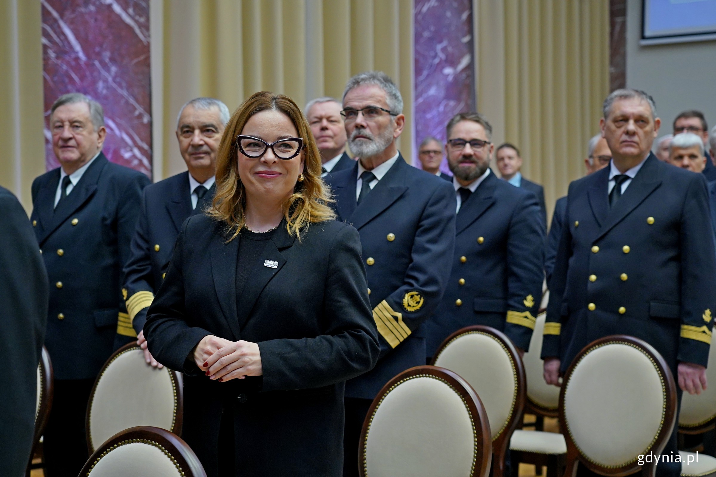 Wiceprezydentka Gdyni Oktawia Gorzeńska podczas uroczystości nadania dr. Yohei Sasakawie tytułu doktora honoris causa Uniwersytetu Morskiego w Gdyni (fot. Magdalena Czernek)