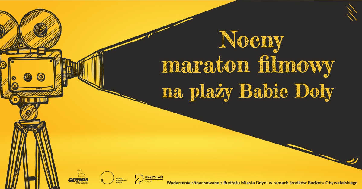 Nocny maraton filmowy na plaży Babie Doły