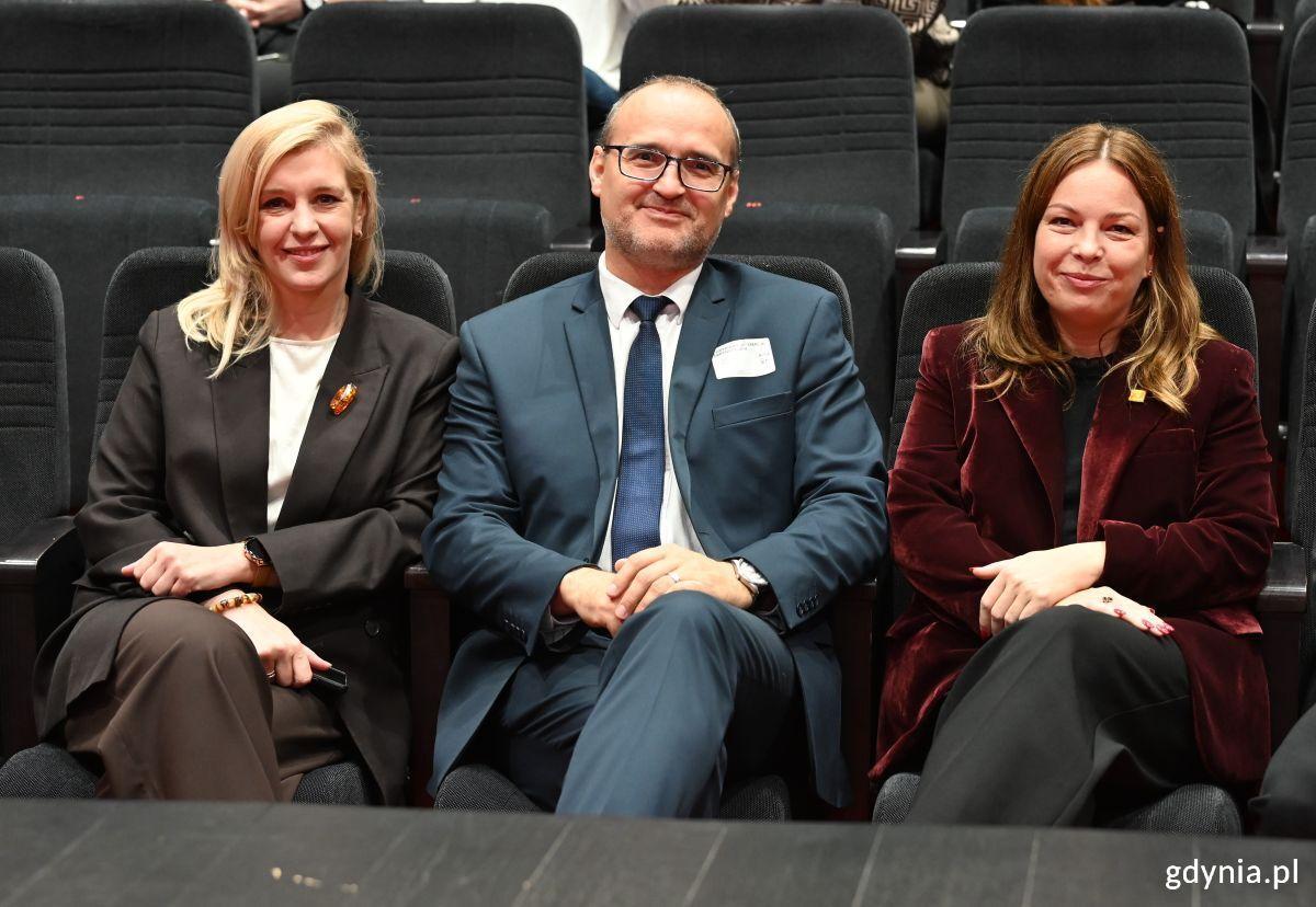 Emilia Lodzińska, Emil Rojek i Oktawia Gorzeńska na Gdyńskiej Konferencji Urbanistycznej