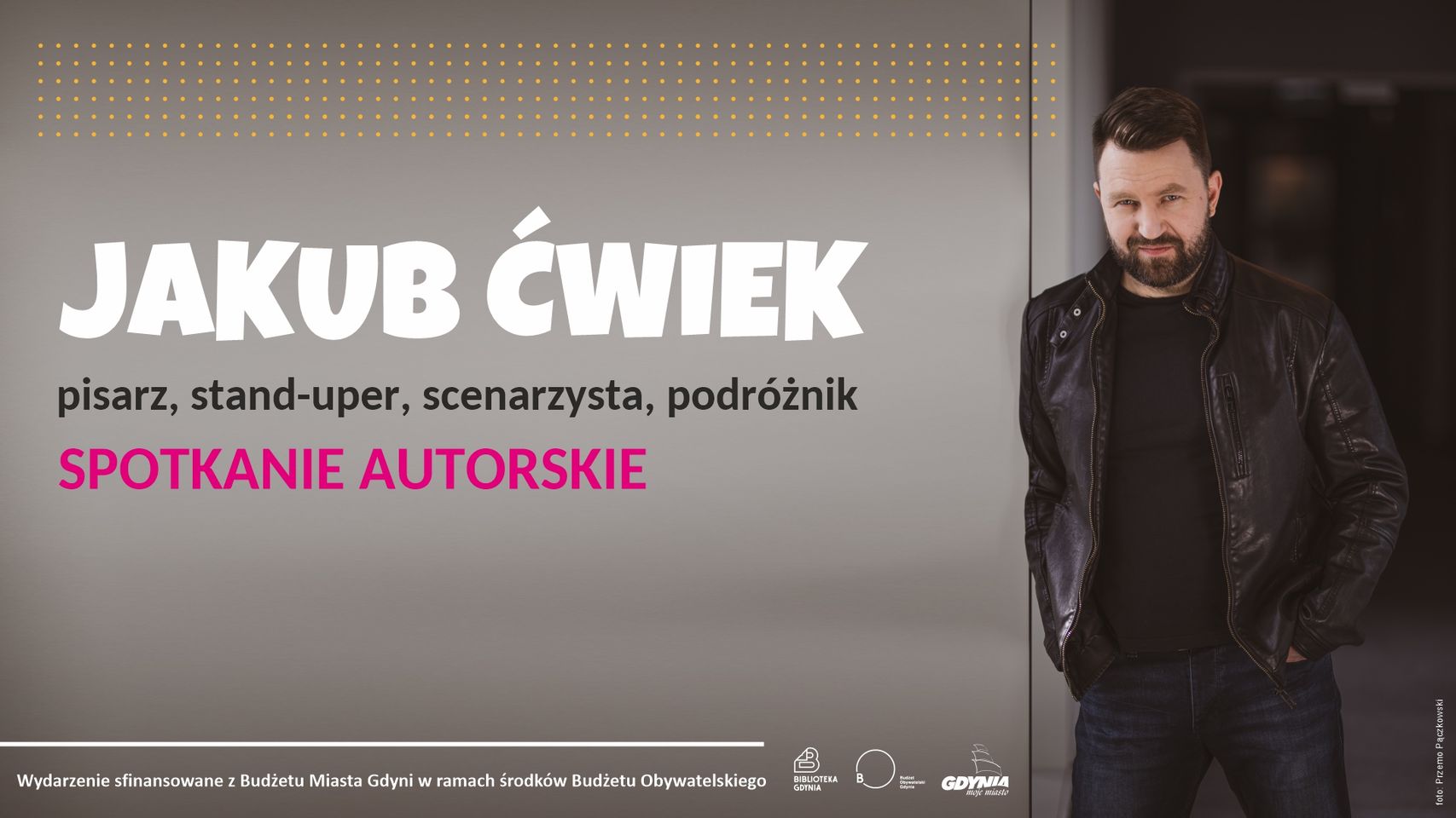 Spotkanie autorskie z Jakubem Ćwiekiem. fot. Przemo Pączkowski