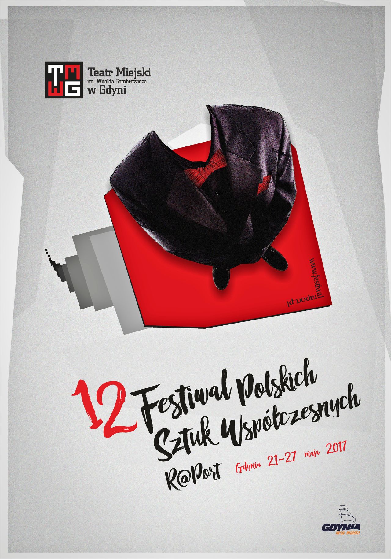 Plakat 12. Festiwal Polskich Sztuk Wsp&oacute;łczesnych R@port