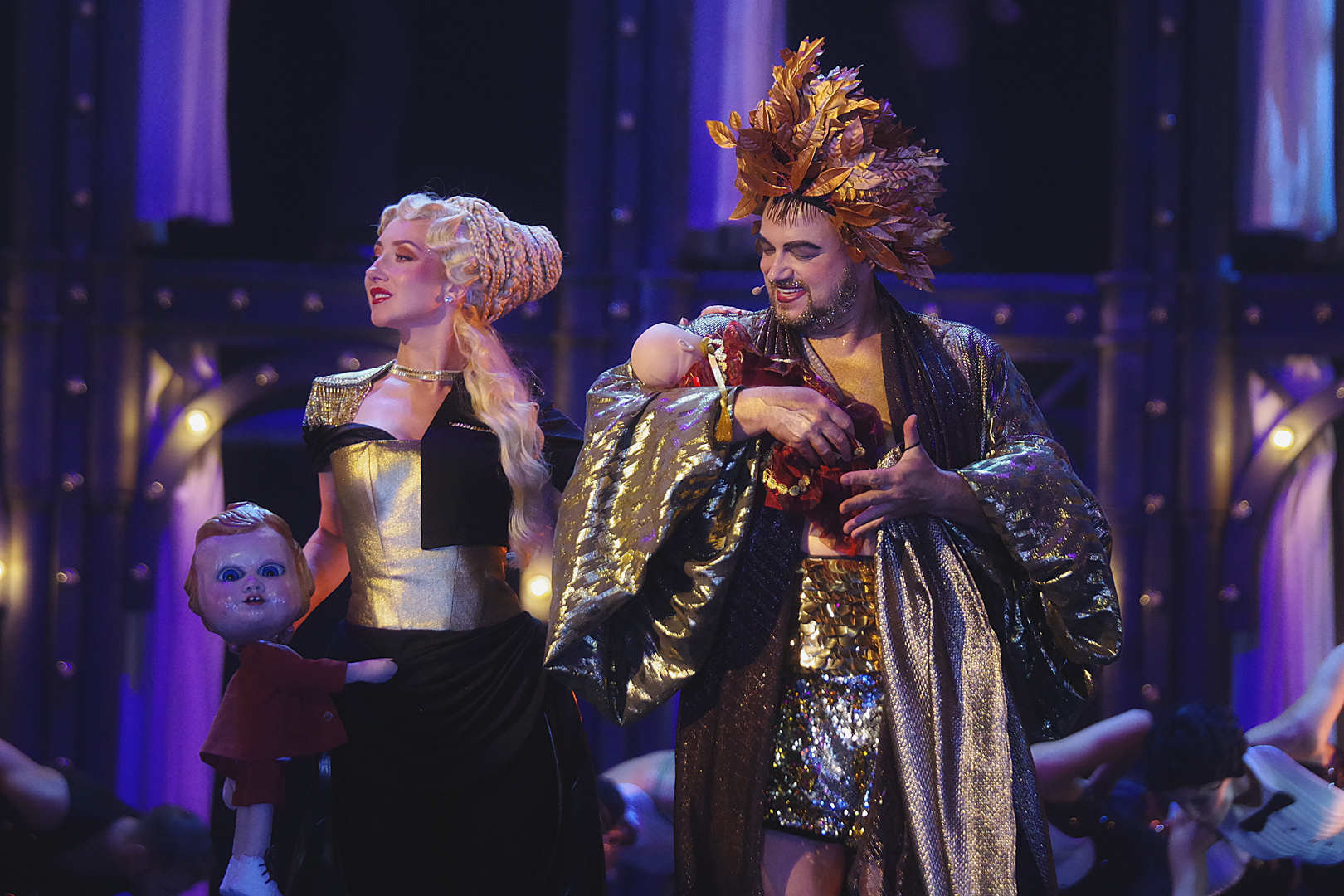 Aktorzy w spektaklu Teatru Muzycznego&nbsp;&bdquo;Quo vadis&rdquo; 