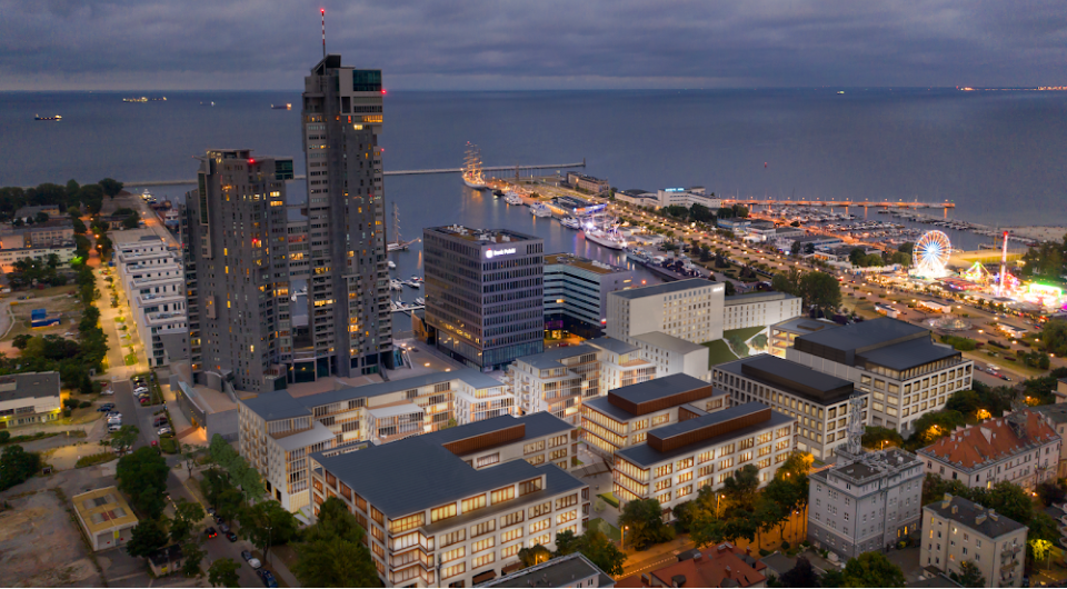 Wizualizacja drugiego etapu kompleksu Waterfront, kt&oacute;ry powstaje przy ul. Waszyngtona, fot. mat. prasowe / Vastint Poland