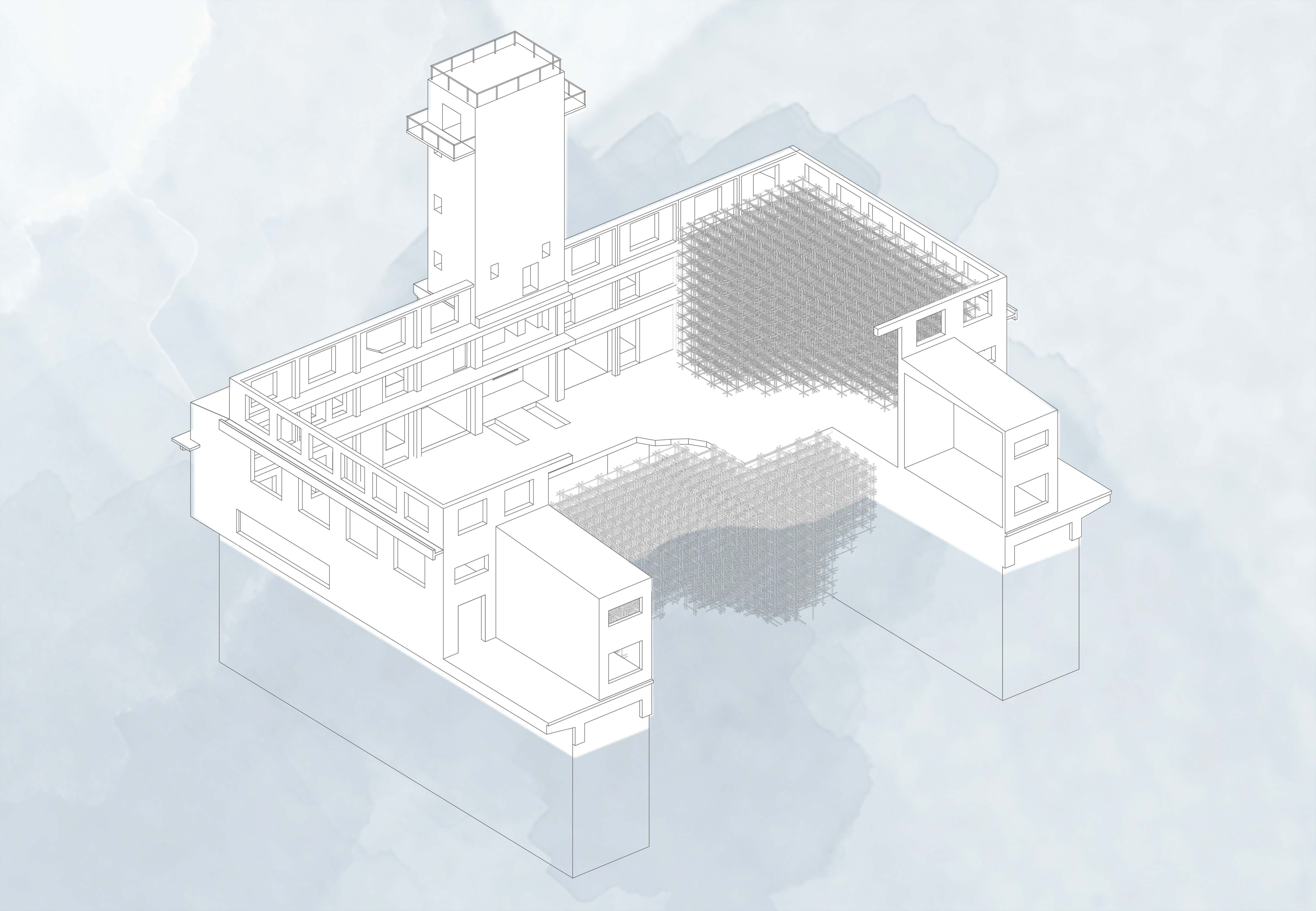 Rysunek techniczy torpedowni z nałożonym drewnianym stelażem. Fot. mat. prasowe