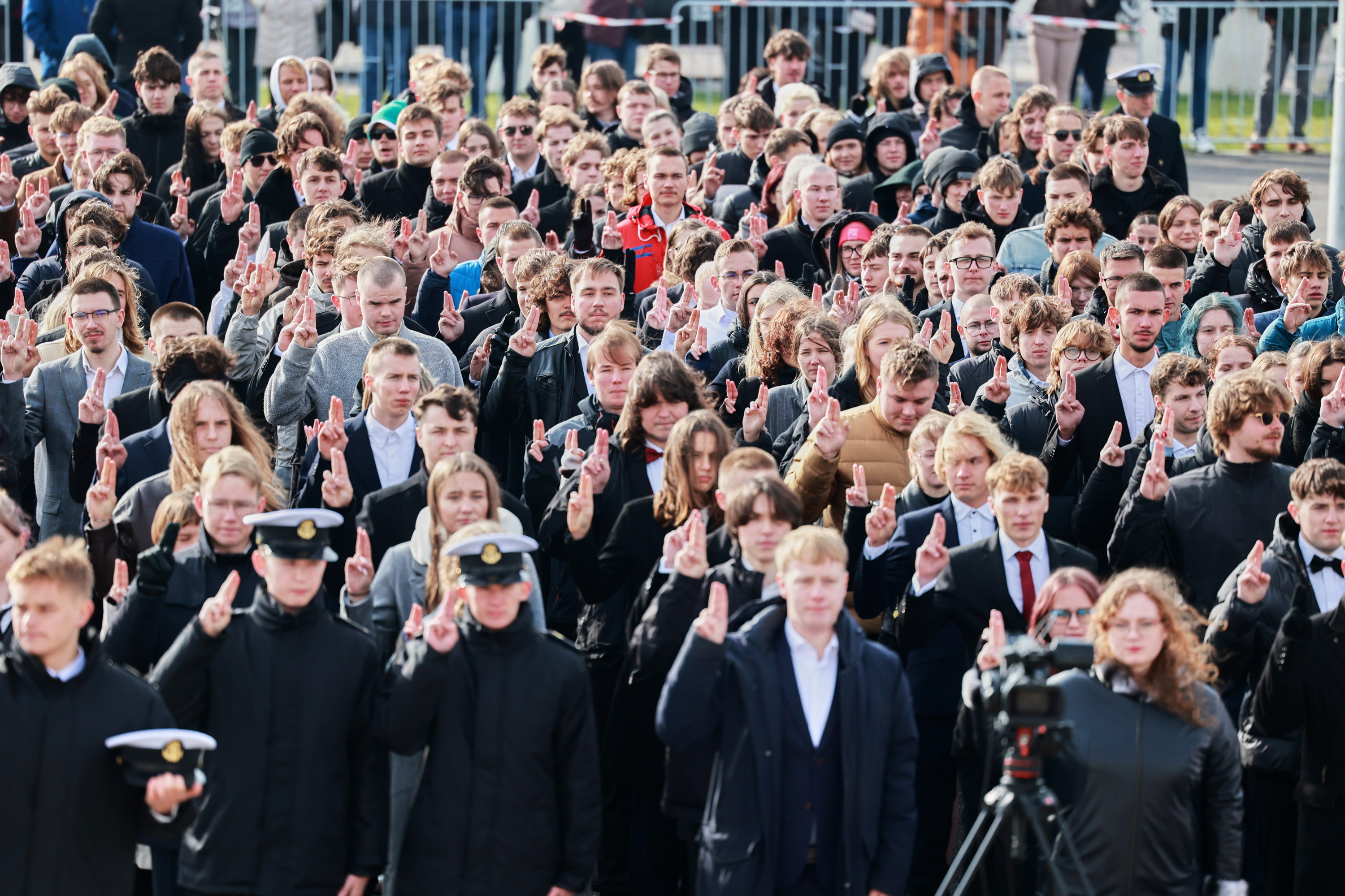 Moment uroczystego ślubowania (fot. Uniwersytet Morski)