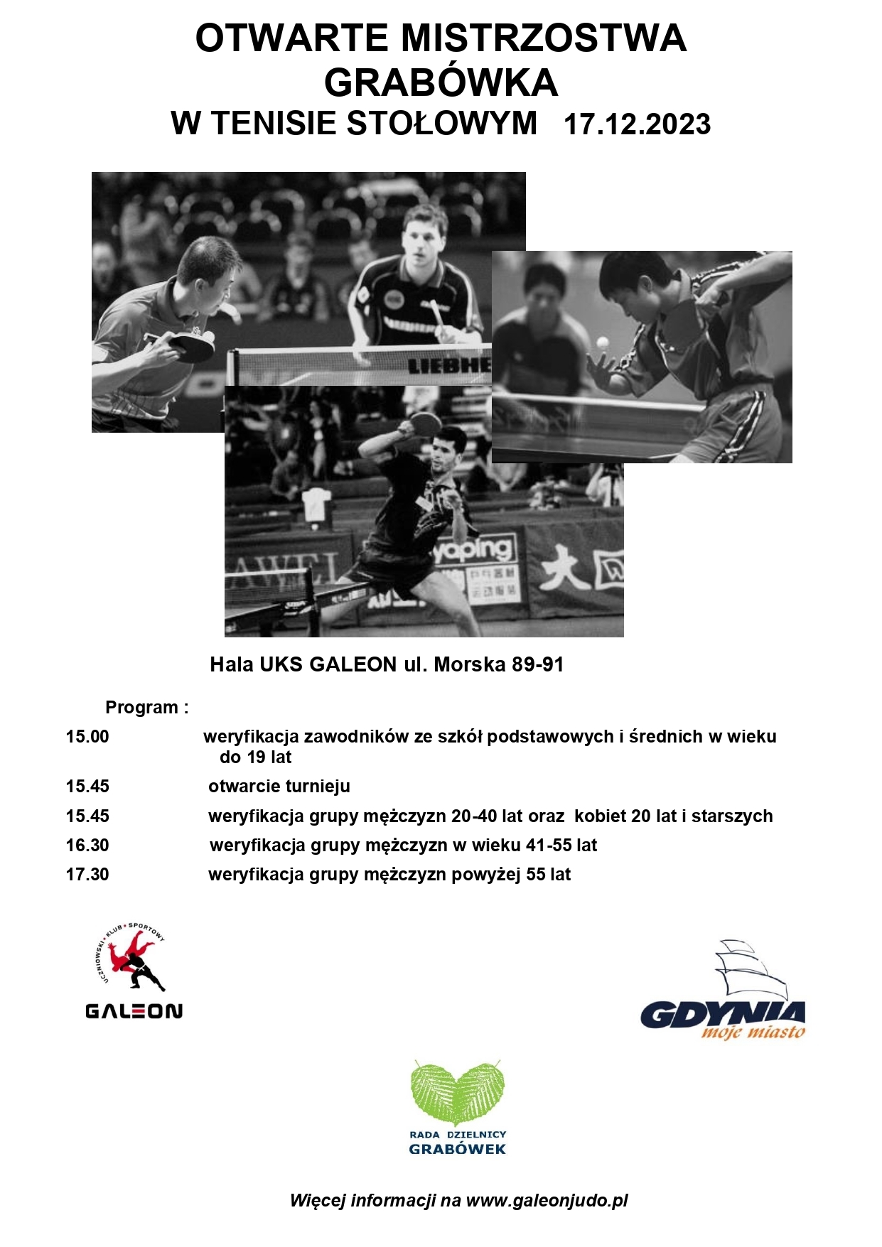 plakat z informacjami dot. turnieju