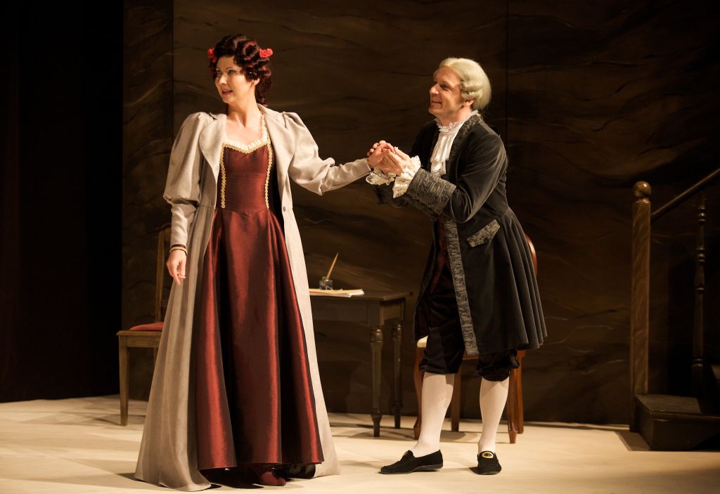 Monika Babicka i Dariusz Szymaniak w spektaklu &bdquo;Awantury weneckie. Il teatro comico&rdquo; // fot. Roman Jocher