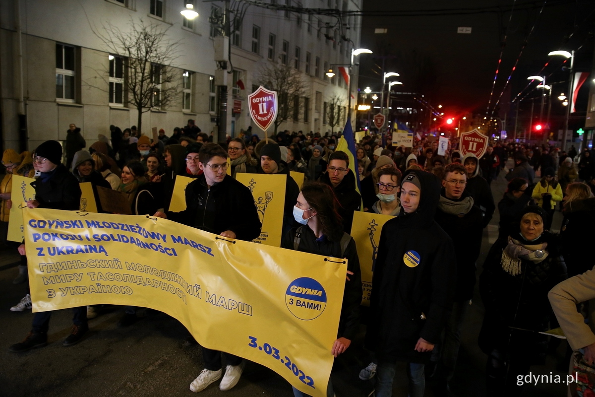 Gdyński Młodzieżowy Marsz Pokoju i Solidarności. Fot. Przemysław Kozłowski
