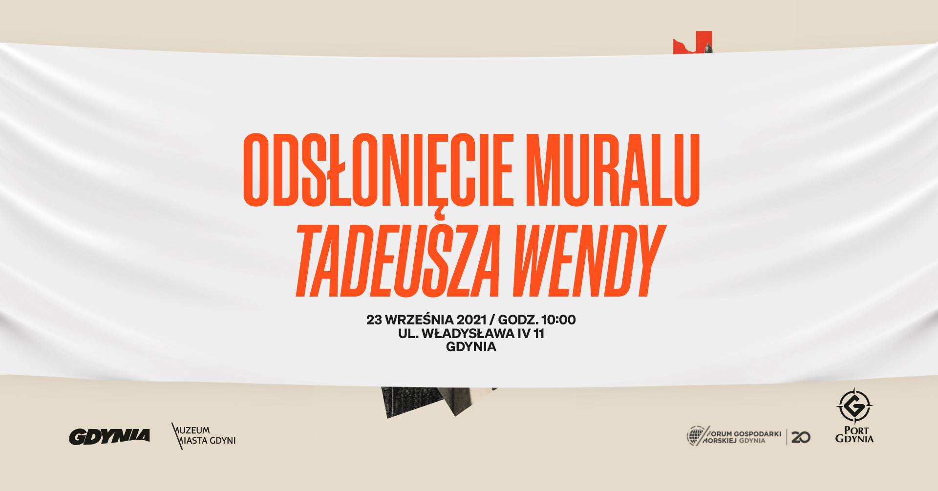 Odsłonięcie muralu Tadeusza Wendy