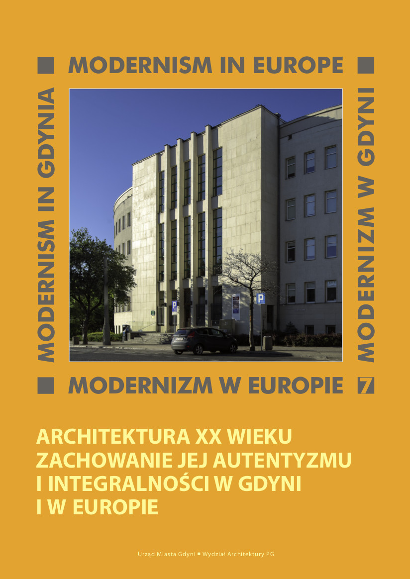 Okładka książki "Architektura XX wieku - zachowanie jej autentyzmu i integralności w Gdyni i w Europie"