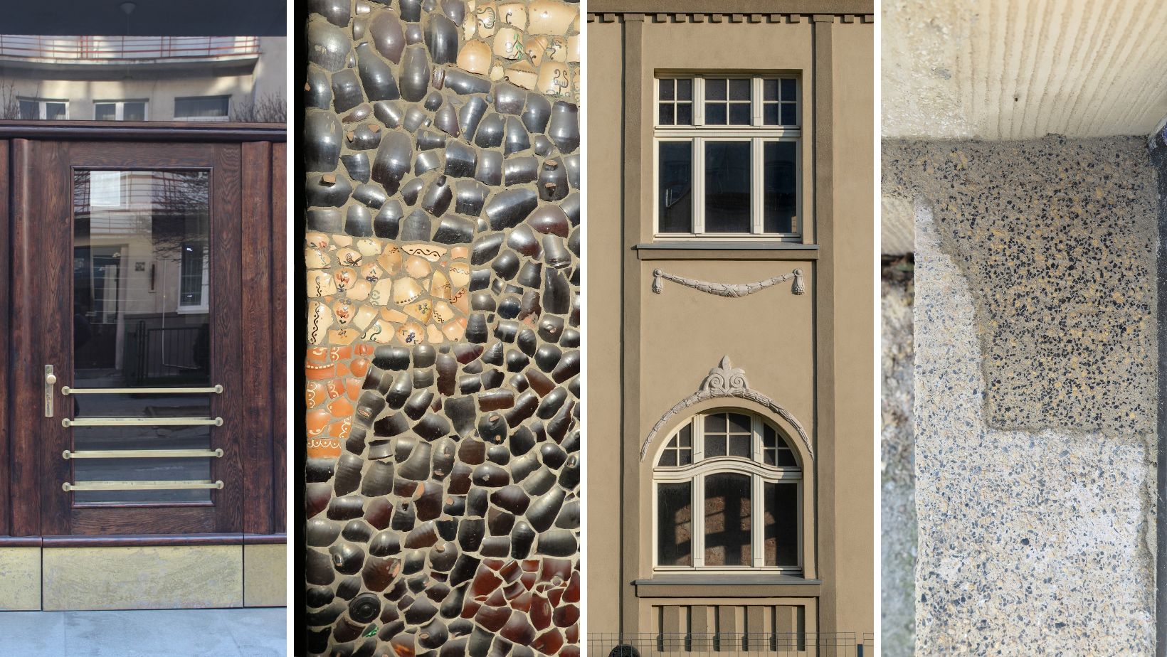 Kolaż czterech zdjęć przedstawiających zabytki Gdyni, fot. Referat Miejskiego Konserwatora Zabytk&oacute;w