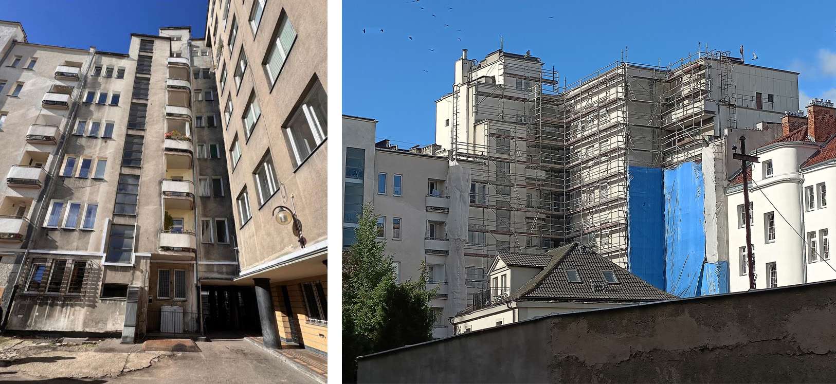 Prace przy budynku Bankowca