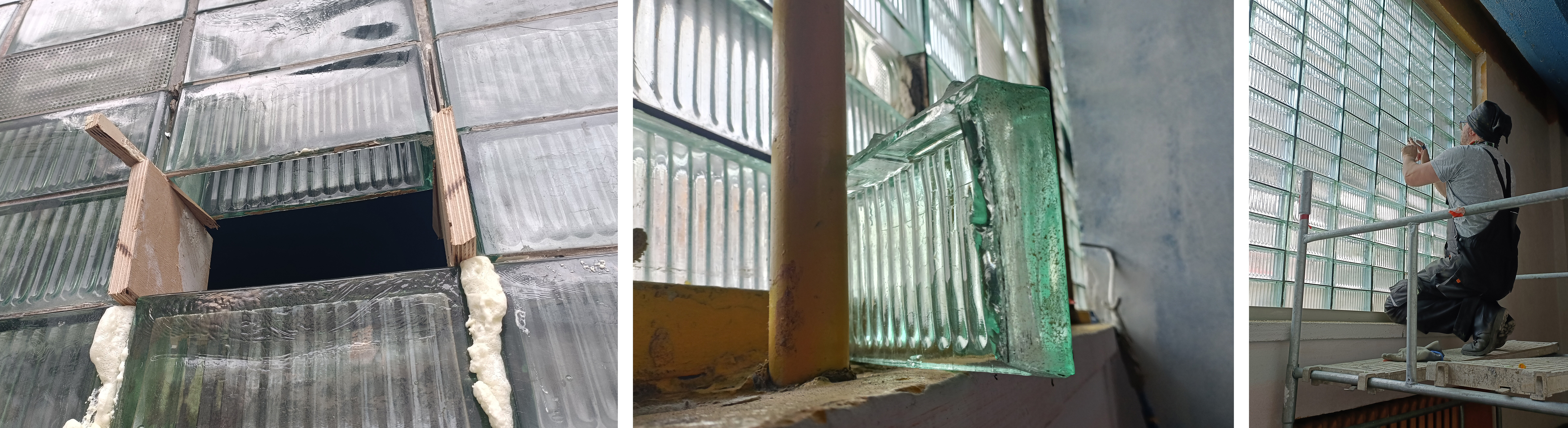 Detale pustak&oacute;w w trakcie prac renowacyjnych