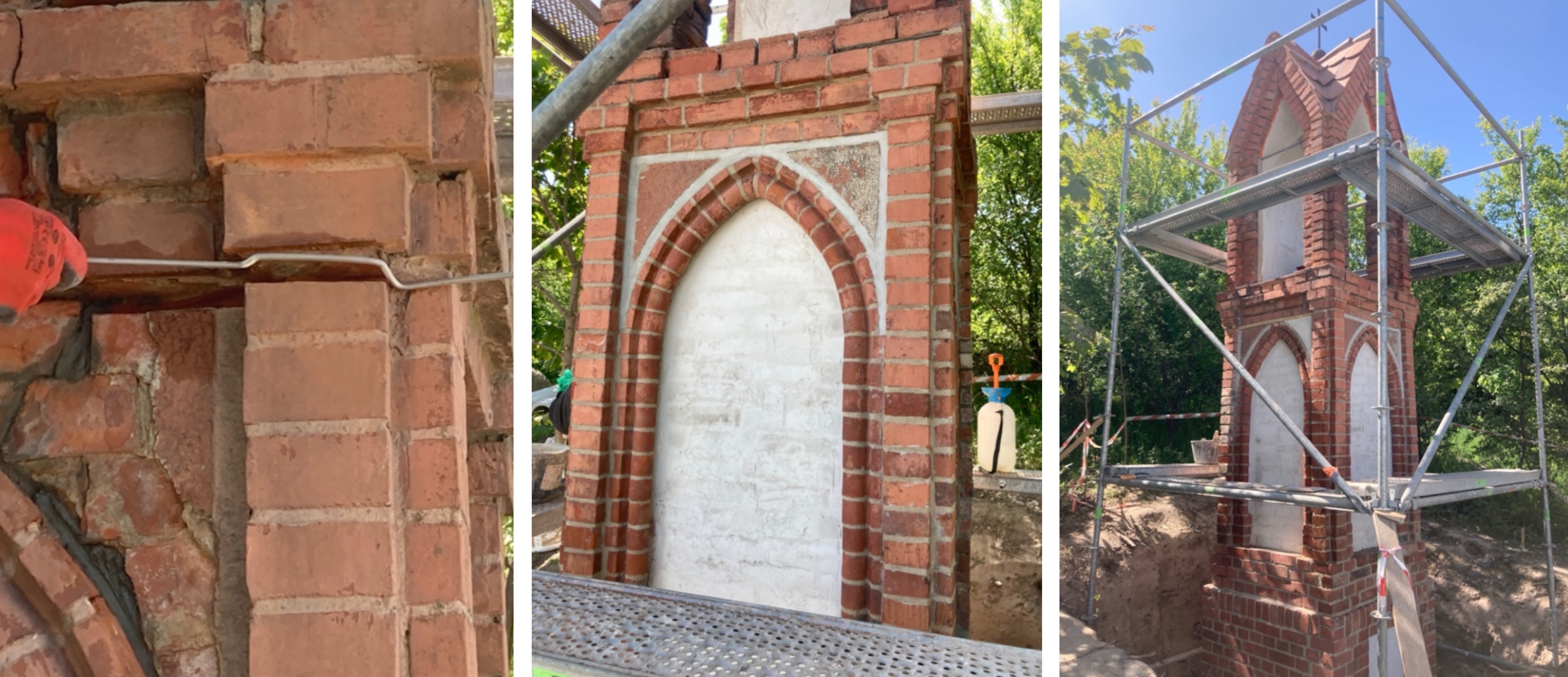 Dozbrajanie i tynkowanie fragment&oacute;w kapliczki