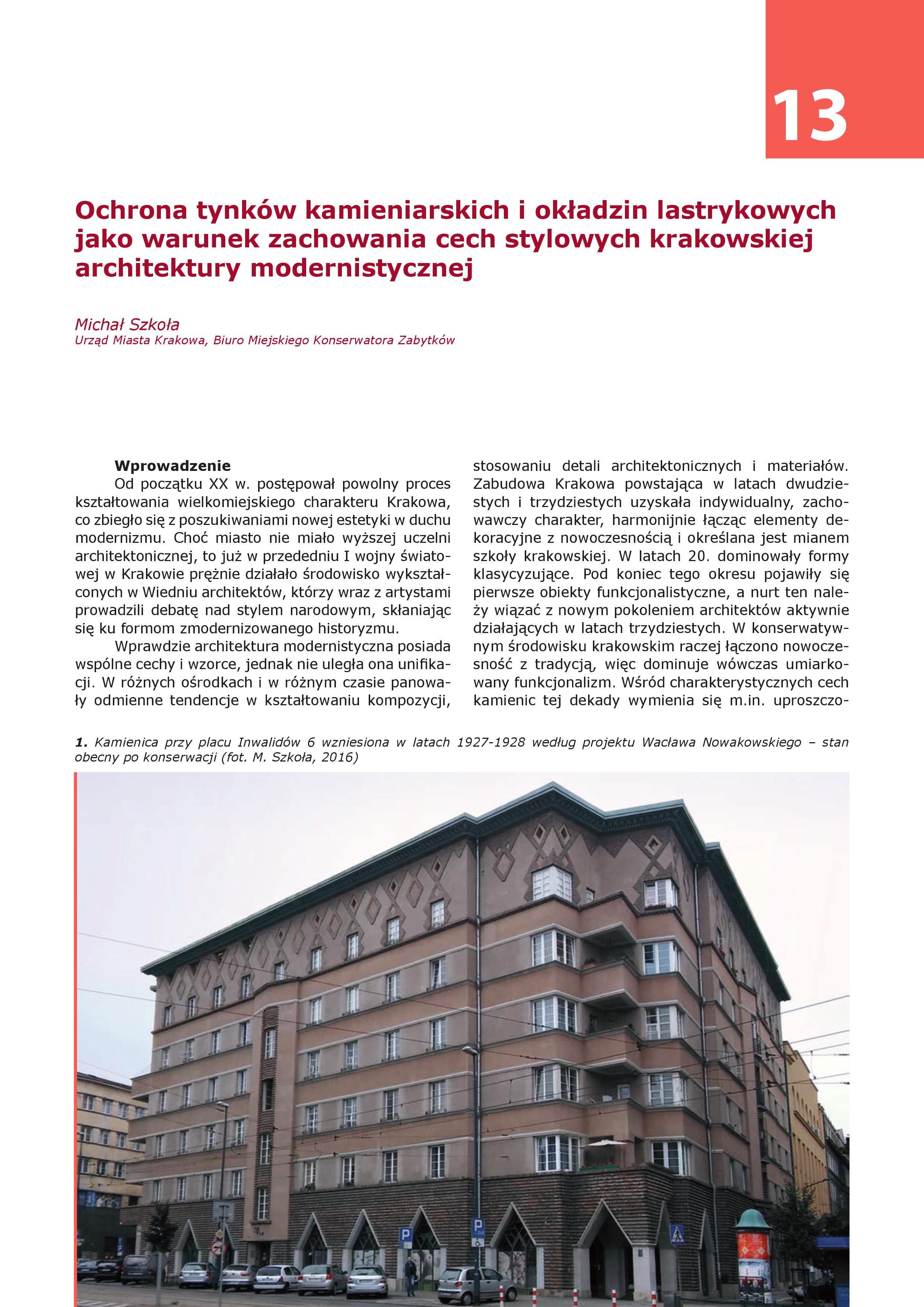 strona publikacji, fragment artykułu Michała Szkoły