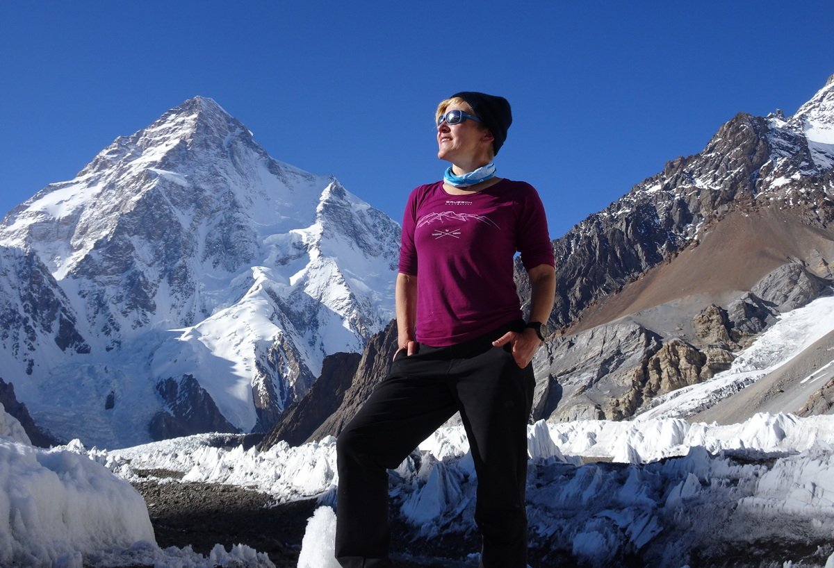 Monika Witkowska pod K2 kilka dni przed atakiem szczytowym. Źródło: www.facebook.com/monikawitkowska.travel