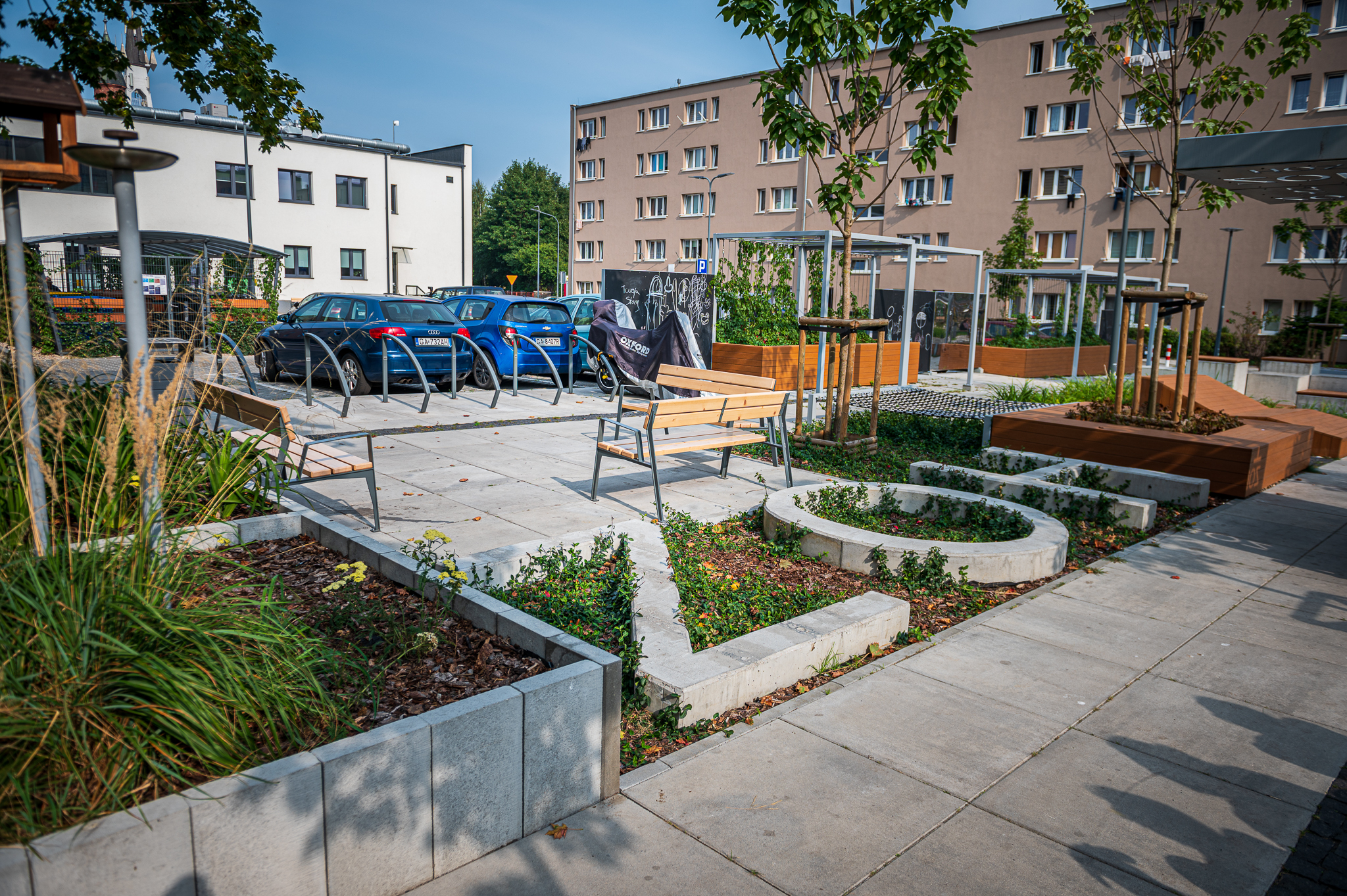 Przestrzeń osiedla Zamenhofa-Opata Hackiego po rewitalizacji, fot. Jacek Klejment