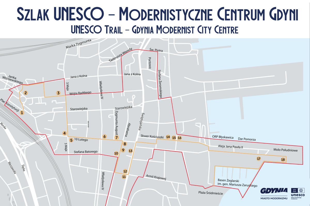 UNESCO-Route &ndash; Modernistisches Stadtzentrum von Gdynia