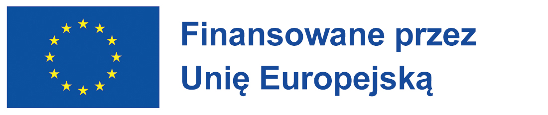 Logotyp z flagą UE oraz napisem Finansowane przez Unię Europejską
