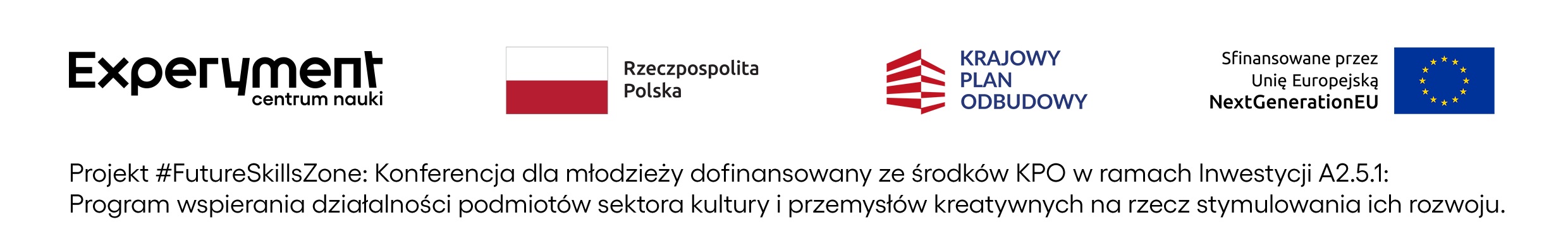 Zestawienie logotyp&oacute;w związanych z dofinansowaniem ze środk&oacute;w unijnych